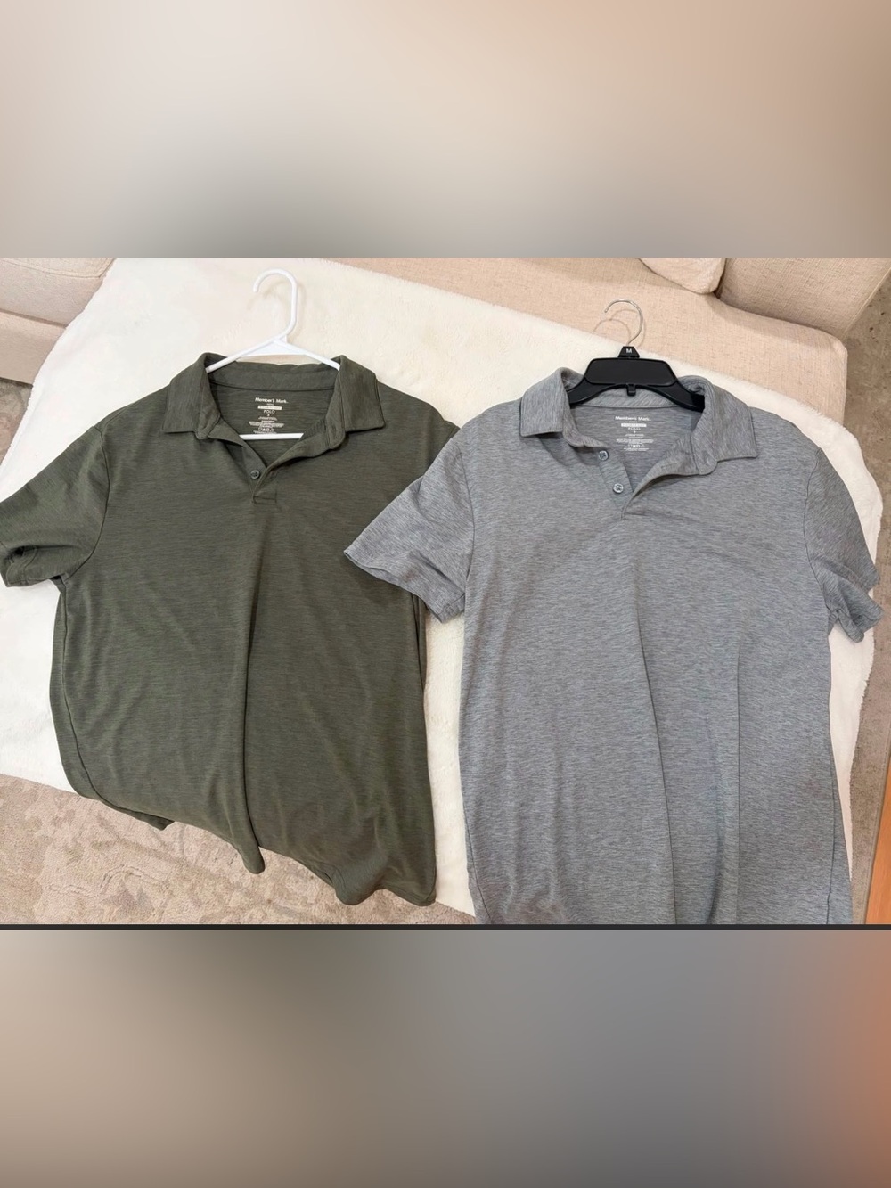 Men's Olive and Gray Short-Sleeve Polo Duo - Soft Everyday Comfort